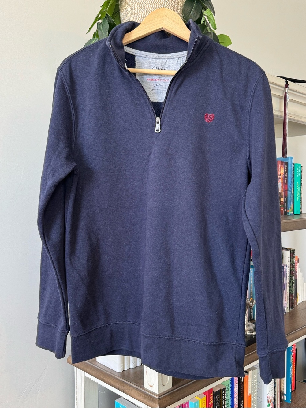 Chaps Men's Dark Navy Half-Zip Pullover Sweater Size S